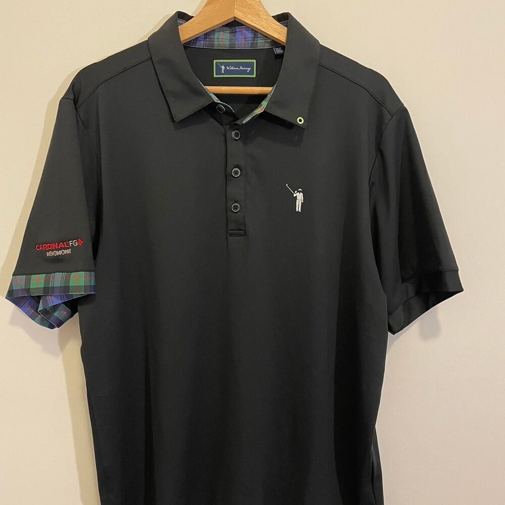 William Murray black golf polo shirt #golf
